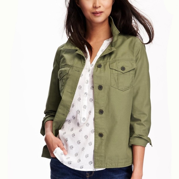 Old Navy Twill Shirt Jacket - Picture 2 of 9